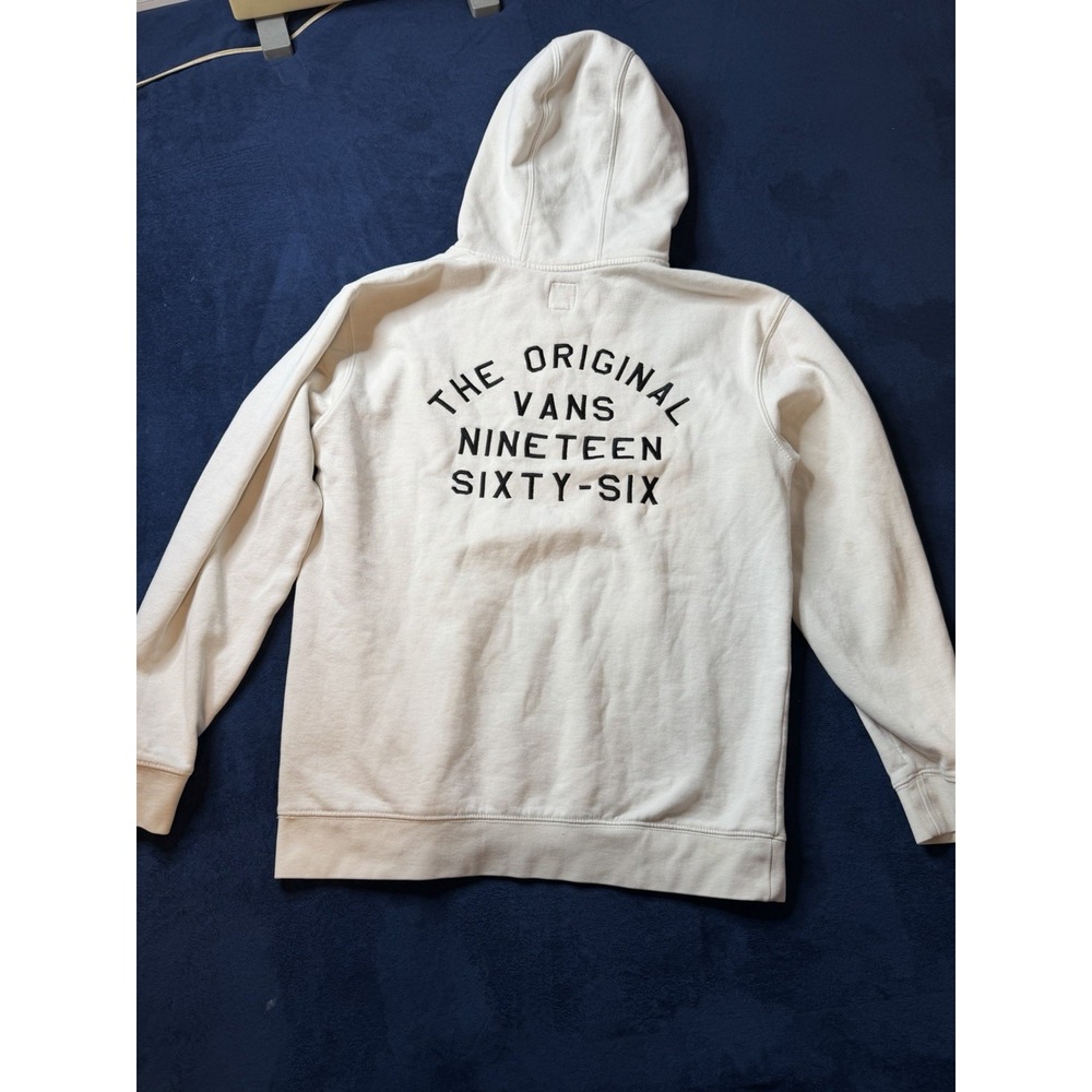 Vans Off White Y2K Skate Hoodie Embroidered Graphic Pullover Mens XL